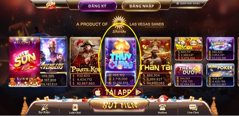 game thuy cung tren Sunwin